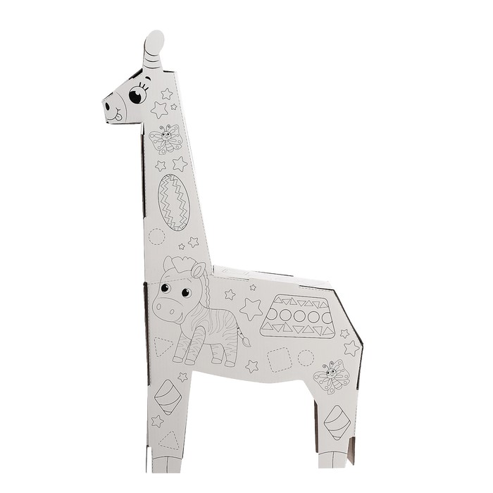 Набор для творчества «Жирафик Роро», раскраска-конструктор из картона 