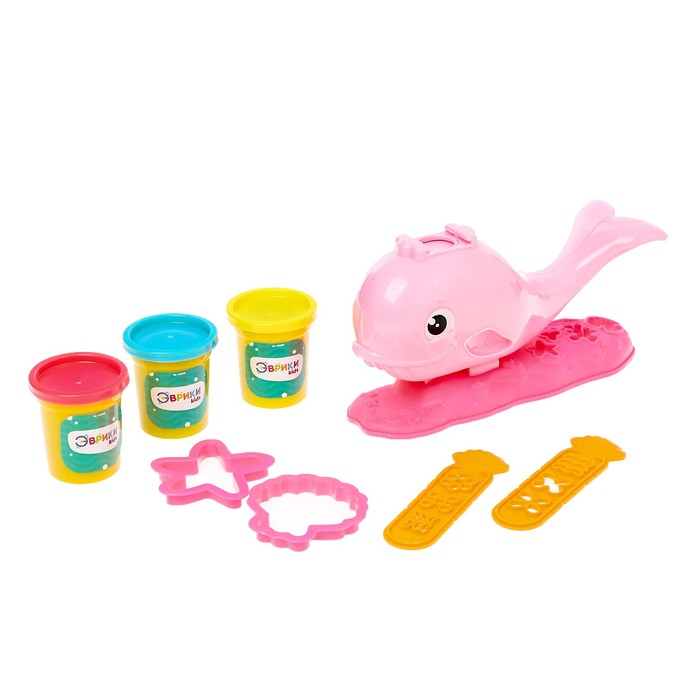 Набор для игры с пластилином «Морской кит», цвета МИКС 