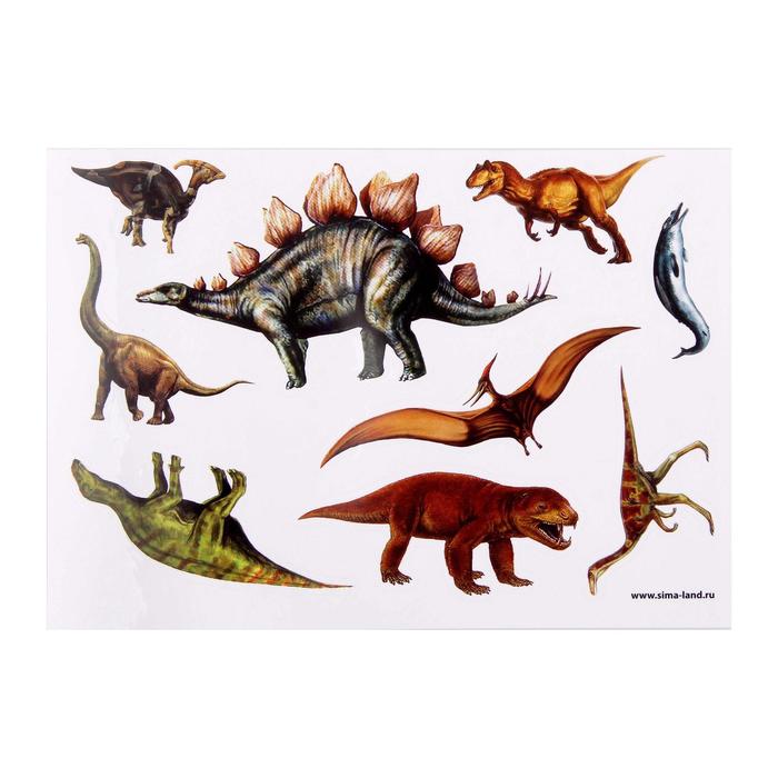 Развивающий игровой набор «Эра динозавров», наклейки светятся в темноте 