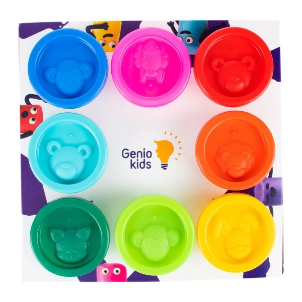 Genio Kids мүсіндеу жинағы Қамыр -пластилин 8 түс (TA1045)