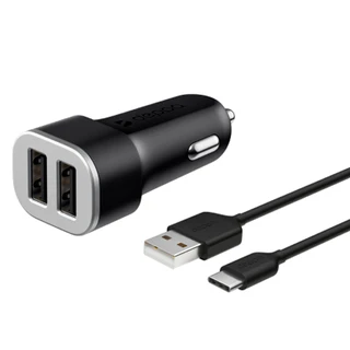 Автомобильное зарядное устройство Deppa Ultra 2 USB 2.4А + кабель micro USB