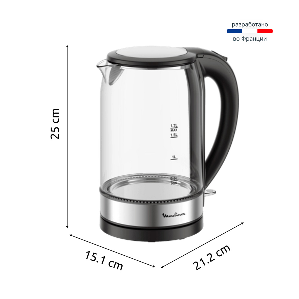 Чайник электрический Moulinex BY3S0DF0 - фото 5