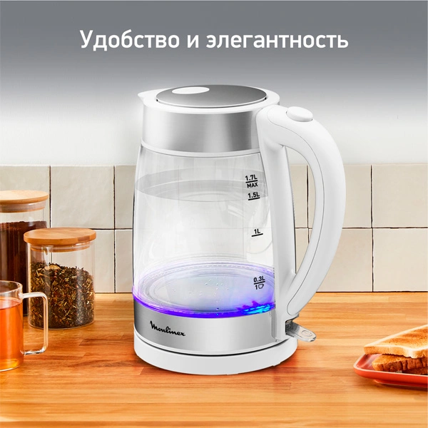 Moulinex шәйнегі Glass Kettle (BY600130) - фото 6