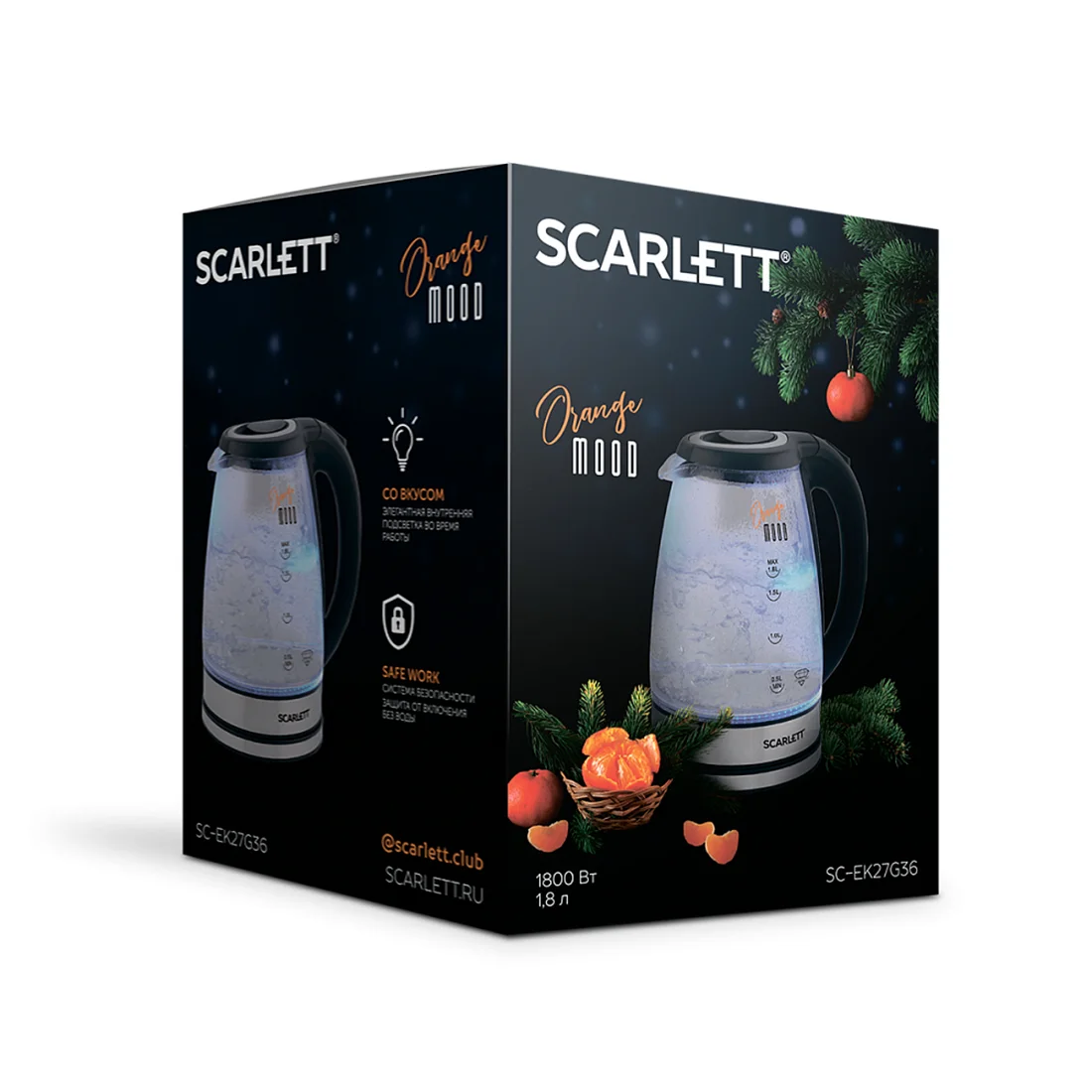 Чайник электрический Scarlett SC-EK27G36  - фото 2