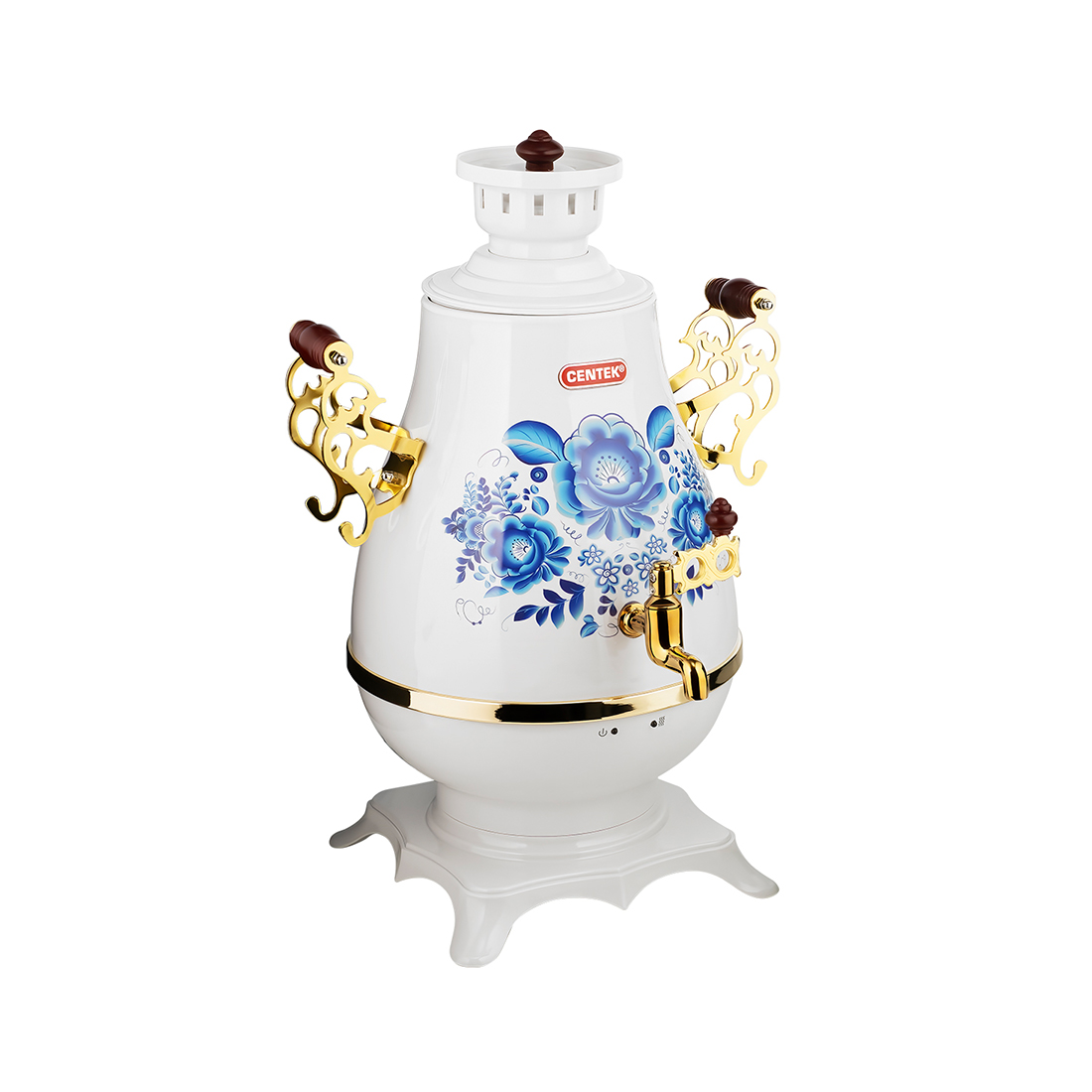 Самовар Centek CT-0092 A (белый/рисунок/золото) 