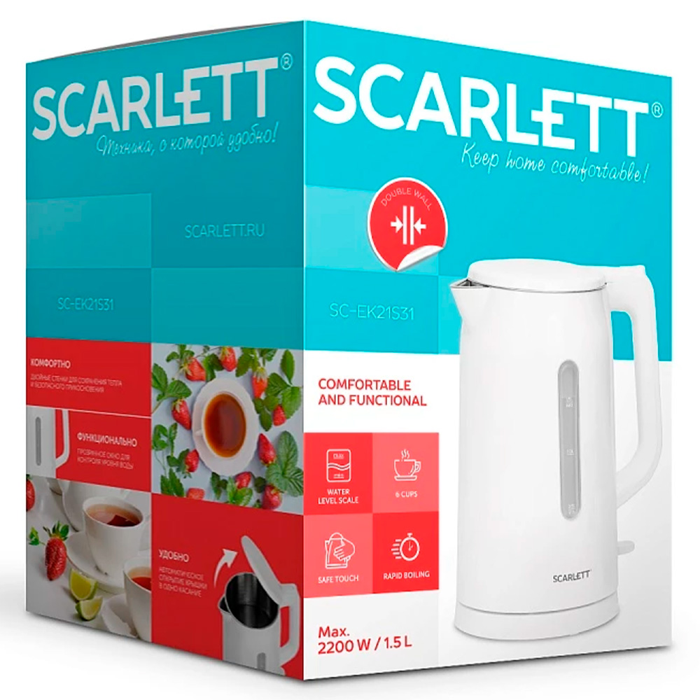 Чайник электрический Scarlett SC-EK21S31  - фото 4