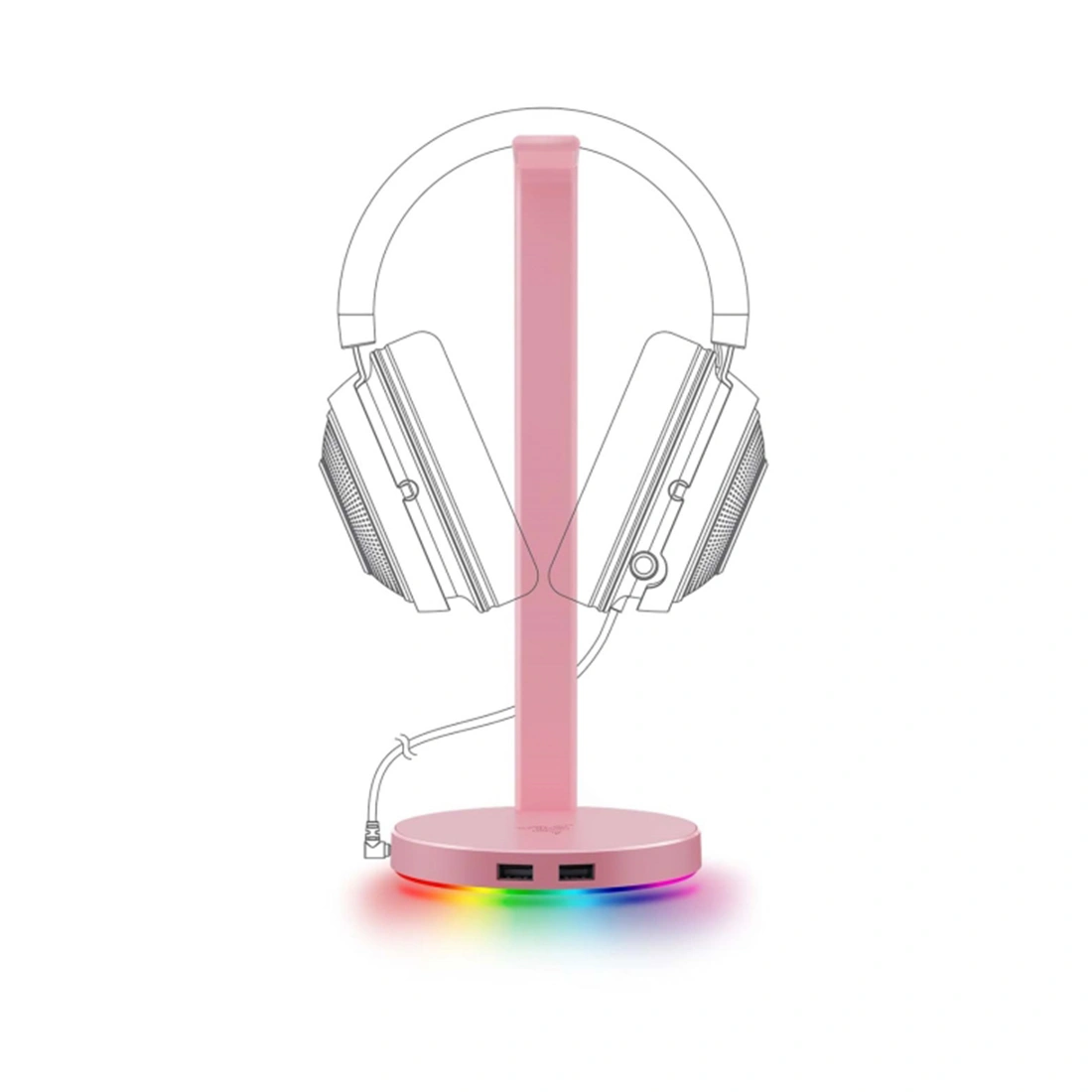 Подставка для наушников Razer Base Station V2 Chroma - Quartz Base Station V2 Chroma Pink - фото 6