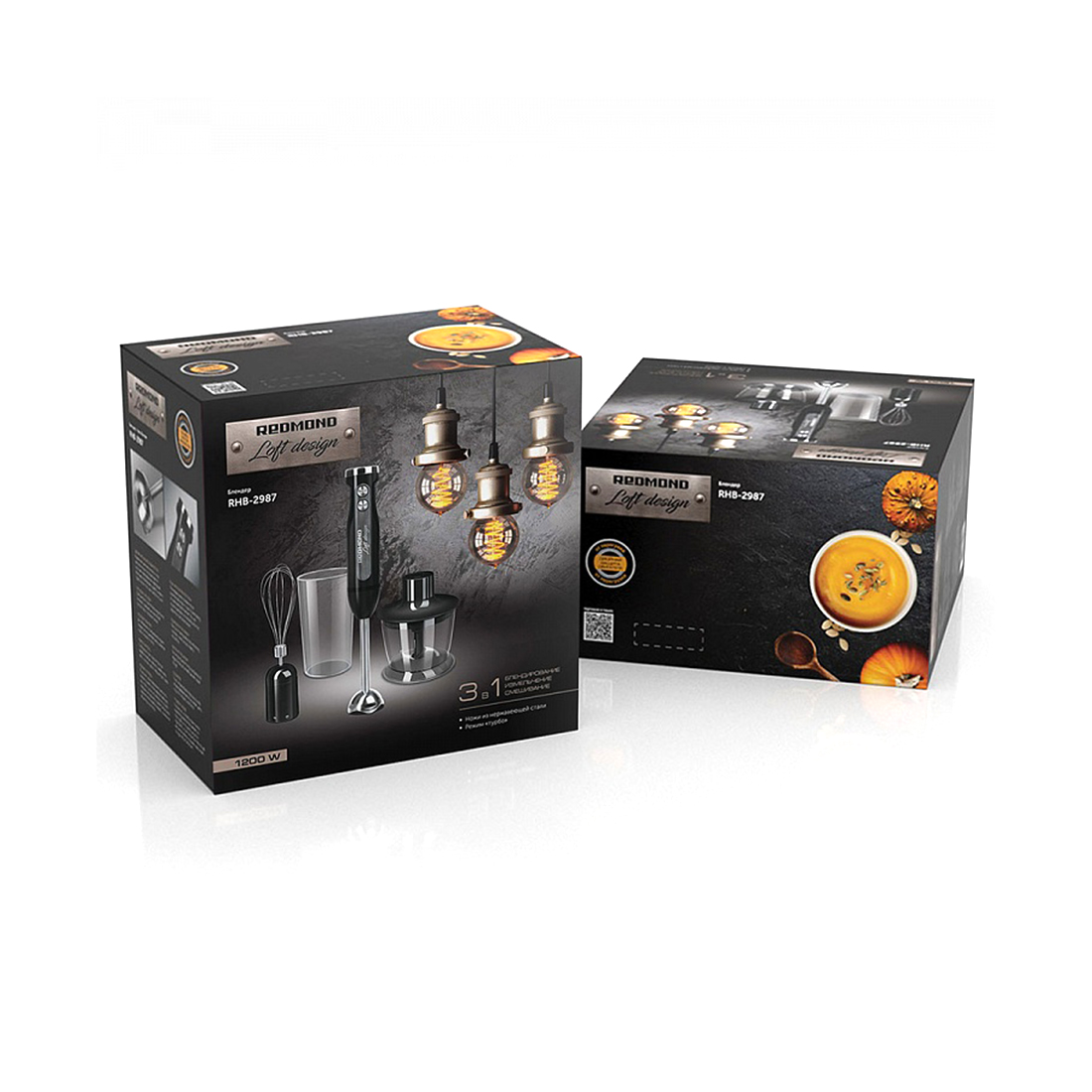 Погружной блендер Redmond RHB-2987 Черный 