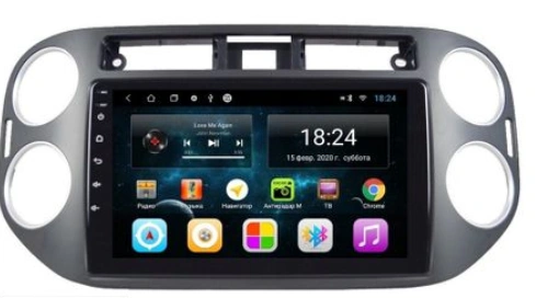 Автомагнитола For Cars для Volkswagen Tiguan 2016-2018 4Gb+64Gb black 