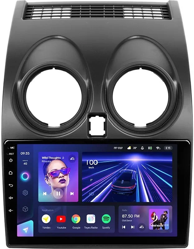 Автомагнитола For Cars для Nissan Qashqai 1 J10 2006-2013 2Gb+32Gb черная 