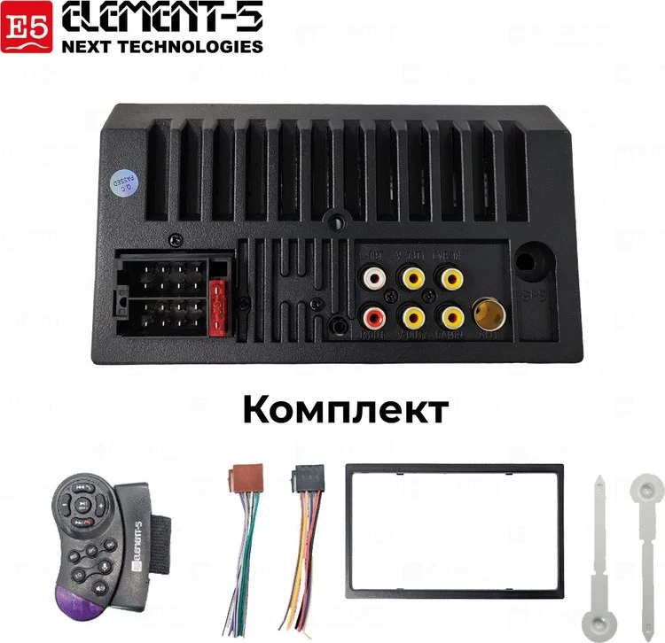 Автомагнитола Element-5 2DIN 5508 + CO4 черная  - фото 3