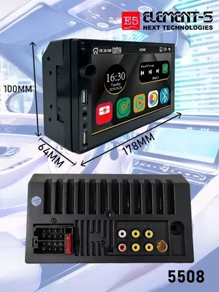 Автомагнитола Element-5 2DIN 5508 + CO4 черная 