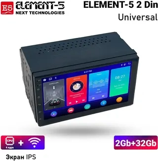 Автомагнитола Element-5 7137 + камера заднего вида черная 