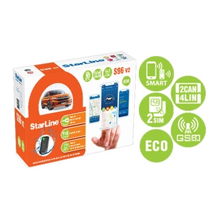 Автосигнализация StarLine S96 v2 BT ECO 2CAN+4LIN 2SIM GSM