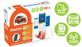 Автосигнализация StarLine S96 v2 2CAN+4LIN 2SIM GSM 