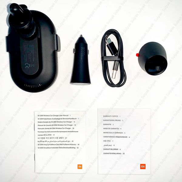 Автомобильное зарядное устройство Xiaomi Mi 20W Wireless Car Charger Black
