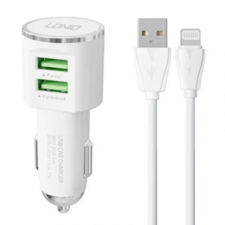 Автомобильное зарядное устройство LDNIO DL-C29 2*USB Lightning Белый DL-C29 Lightning