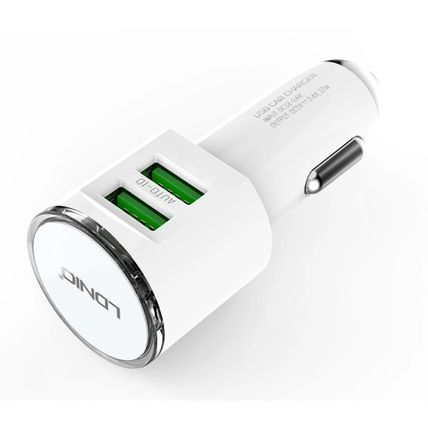 Автомобильное зарядное устройство LDNIO DL-C29 2*USB Lightning Белый DL-C29 Lightning - фото 4