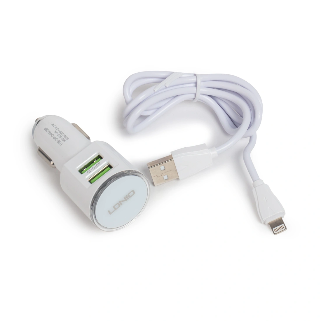Автомобильное зарядное устройство LDNIO DL-C29 2*USB Lightning Белый DL-C29 Lightning - фото 3