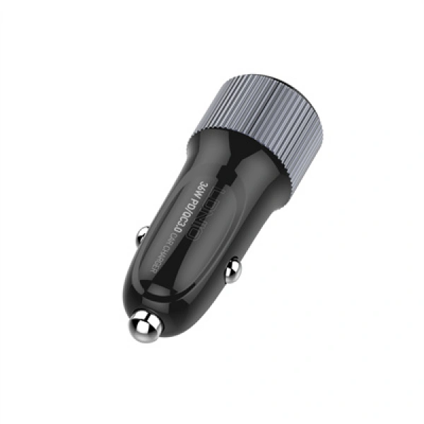 Автомобильное зарядное устройство LDNIO C510Q 2*USB（A,C) Lightning Чёрный C510Q Lightning - фото 4