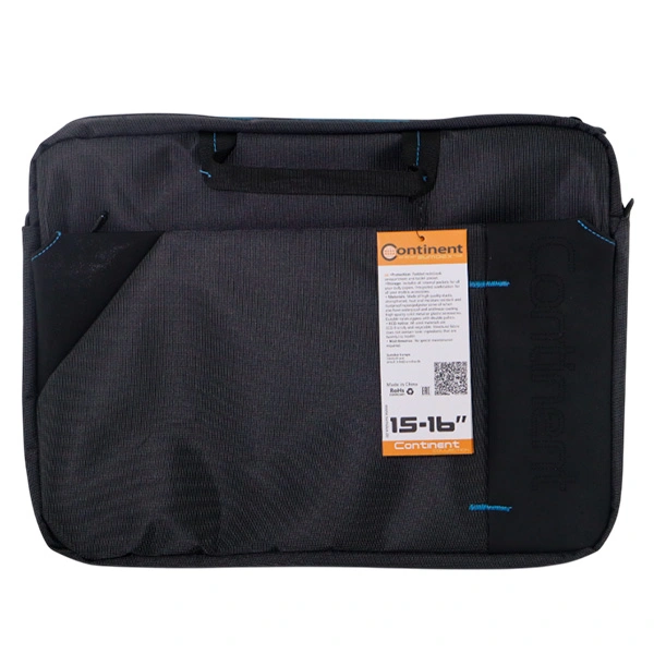 Cумка для ноутбука Continent CC-205 GB, для 15.6" (чёрная с синим) - фото 2