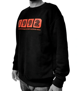 Свитшот черный "1992" XL/50 размер