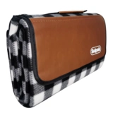 Плед двусторонний в клетку белый