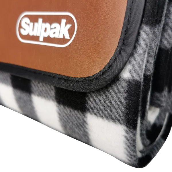 Плед двусторонний в клетку белый - фото 4