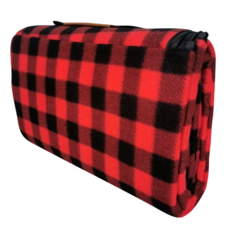 Плед двусторонний в клетку красный - фото 2