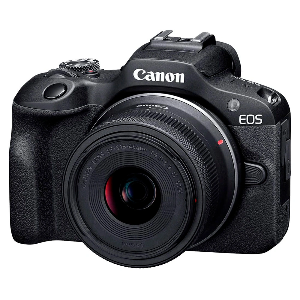 Canon жүйелік фотокамерасы EOS R100 + RF-S 18-45 Black - фото 5