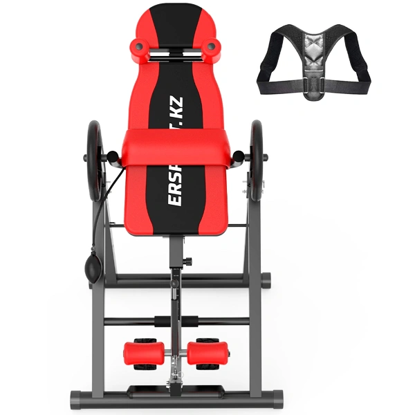 Инверсионный стол ErSport Inversion Table Elite 3-в-1 Чёрно-красный