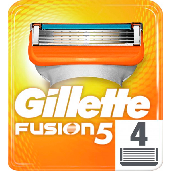 Gillette қырынуға арналған ауыстырылатын кассеталары Fusion 4 дана