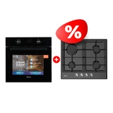 Комплект Газовая варочная поверхность Midea MG606B + Встраиваемая духовка Midea MO67000GB 