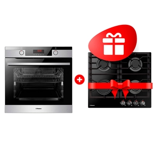Комплект Газовая варочная поверхность Hansa BHKS610301 + Встраиваемый духовой шкаф Hansa BOEIS696022 