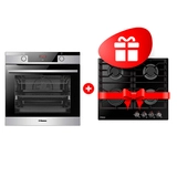 Комплект Газовая варочная поверхность Hansa BHKS610301 + Встраиваемый духовой шкаф Hansa BOEIS694097 