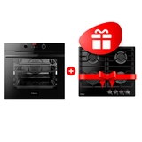 Комплект Газовая варочная поверхность Hansa BHKS610301 + Встраиваемый духовой шкаф Hansa BOES684603 