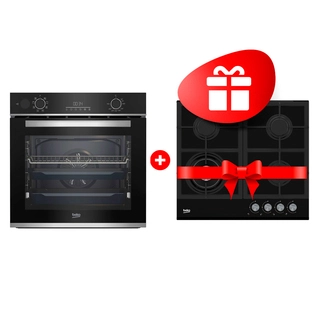 Комплект Газовая варочная поверхность Beko HILW 64235 S + Встраиваемый духовой шкаф Beko BBIS13300XMSE 