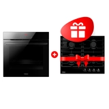 Комплект Газовая варочная поверхность Hansa BHGS630301 + Встраиваемый духовой шкаф Hansa BOEB697688 