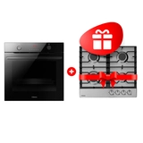 Комплект Газовая варочная поверхность Hansa BHGI630301 + Встраиваемый духовой шкаф Hansa BOEBS696677 