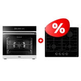 Жиынтық Haier газ пісіру беті HHX-G64CNB + Haier кіріктірілетін тұмша шкафы HOQ-F5AABX 