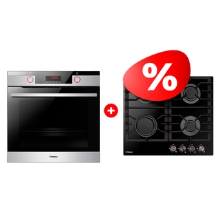 Жиынтық Hansa газ пісіру беті BHKS610301 + Встраиваемый духовой шкаф Hansa BOEIS696677 