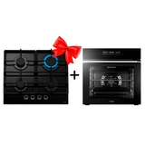 Комплект Газовая варочная поверхность Haier HHX-G64CNB + Встраиваемый духовой шкаф Haier HOQ-F5AAGB 