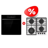 Жиынтық Gorenje газды пісіру беті GTW642SYW + Gorenje кіріктірілетін электр пеші BSA6737E15BG 