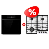 Жиынтық Газовая варочная поверхность Gorenje GW642SYW + Gorenje кіріктірілетін электр пеші BOS6747A01BG 