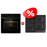 Комплект Газовая варочная поверхность Gorenje G642AB + Встраиваемый духовой шкаф Gorenjie BO6737E06B 