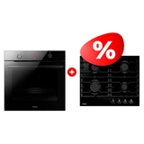 Комплект Газовая варочная поверхность Hansa BHGS630301 + Встраиваемый духовой шкаф Hansa BOESS694655 