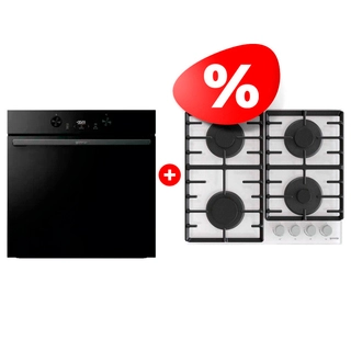 Жиынтық Gorenje газды пісіру беті GT642AXW + Встраиваемый духовой шкаф Gorenje BOS6737E05DBG 