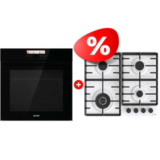 Жиынтық Газовая варочная поверхность Gorenje GW642SYW + Встраиваемый духовой шкаф Gorenje BOP798S37BG 
