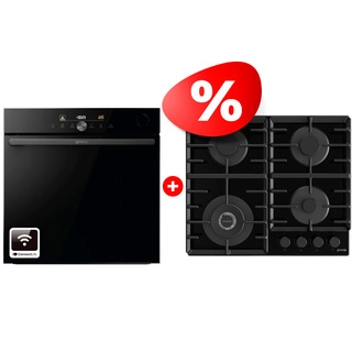 Комплект Газовая варочная поверхность Gorenje GTW642SYB + Встраиваемый духовой шкаф Gorenje BPSA6747DGWI 