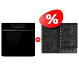 Комплект Газовая варочная поверхность Gorenje G642AB + Встраиваемый духовой шкаф Gorenje BSA6737E15BG 